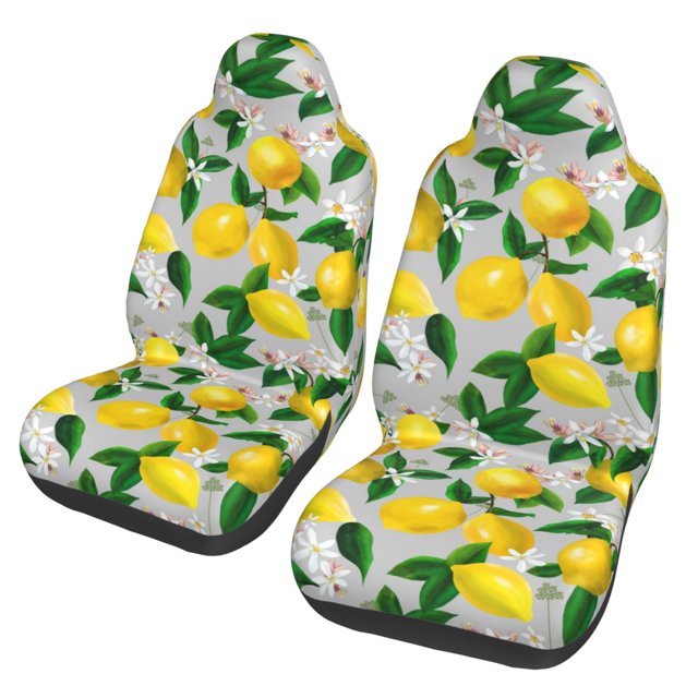 Zufioo Lemon Seamless Pattern Oil Painting Effect Baby Beanie Knit