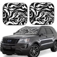 thumbnail image 1 of Zufioo Leopard And Zebra 2 Print Folding Car Windshield Sun Visor, Anti-ultraviolet Sun Visor, Suitable for Trucks, Vans Car Accessories-Large, 1 of 6