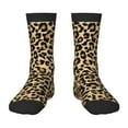 thumbnail image 1 of Zufioo Leopard Print Print Children's Mid-tube Socks, Contrast Color High Elastic Sports Socks - Sweat-absorbent, Warm, Suitable for Children Aged 6-10, 1 of 5