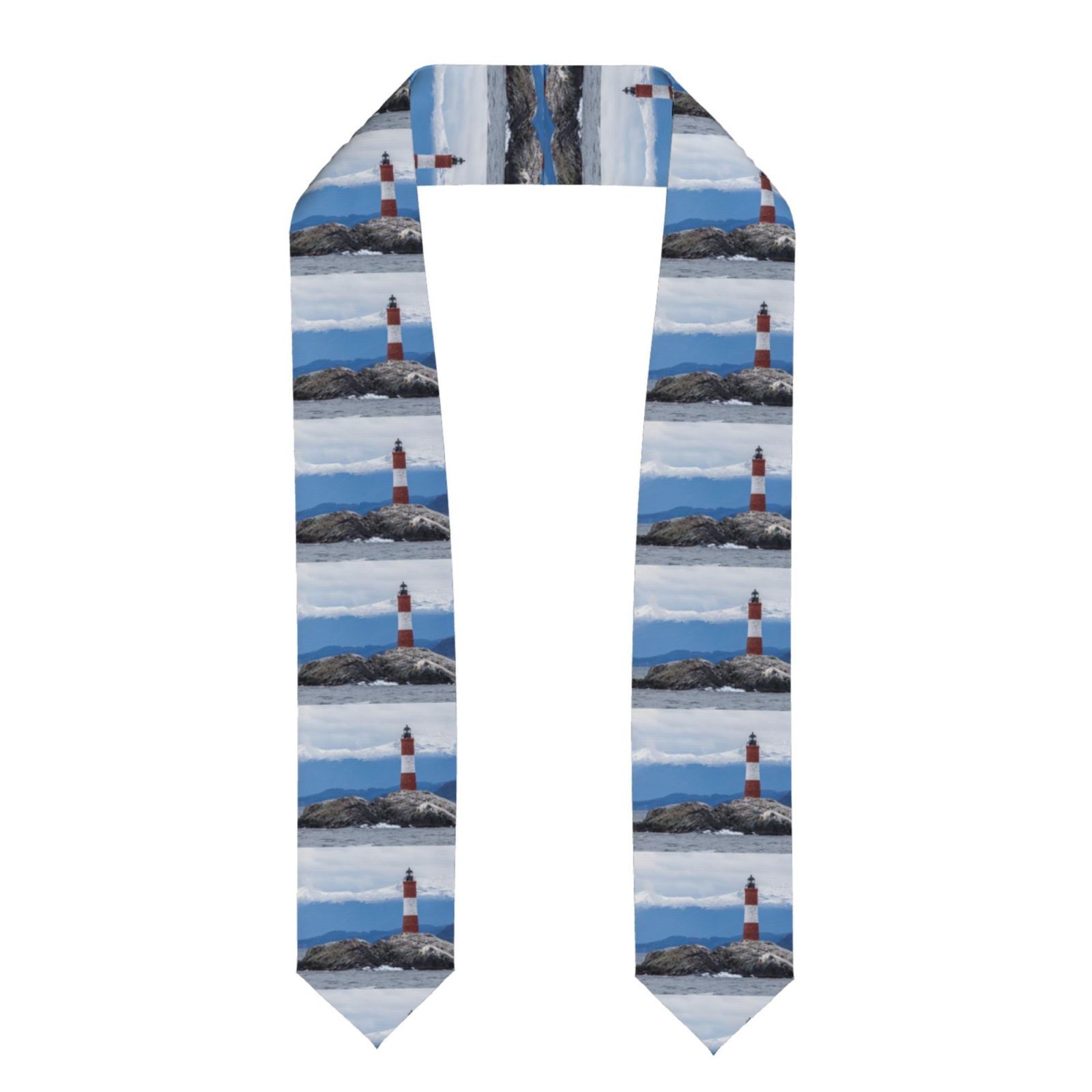 Zufioo Lighthouse On The Waters Print Graduation Shawl Ribbon ...