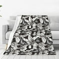 Zufioo Lilies Flowers Fleece Blanket Queen Size,Plush Bed Blanket,Ultra
