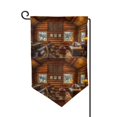 thumbnail image 1 of Zufioo Log Cabin Inside Print Garden Decoration Flags, Sun-resistant and Wrinkle-resistant Flags, Balcony, Terrace, Garden Decorations, Home Decorations-One Size, 1 of 7