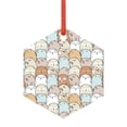 thumbnail image 1 of Zufioo Lovely Bear Print Large Acrylic Christmas Ornaments, Suitable for Christmas Tree Christmas Holiday Party Pendant Decorations-Hexagon, 1 of 7