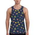 thumbnail image 1 of Zufioo Mardi Gras Carnival Print Men's Vest, Sleeveless Quick-drying Muscle T-shirt, Suitable for Sports Fitness, Home Leisure Wear-X-Large, 1 of 7