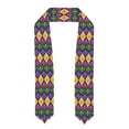 thumbnail image 1 of Zufioo Mardi Gras4 Print Graduation Shawl Ribbon, Graduation Ribbon for Male and Female Graduates-Flattened, 1 of 7