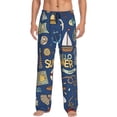 thumbnail image 1 of Zufioo Marine Nautical Mens Pajama Pants Sleep & Lounge Pants Sleepwear Pants(Available in Big & Tall)-Small, 1 of 6