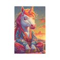 thumbnail image 1 of Zufioo Meditating Cute Horse Print Switch Wall Plate, Dustproof and Heat-resistant Decorative Wall Switch Cover, Suitable for Residential and Commercial Areas-Mid-size, 1 of 8