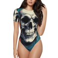 thumbnail image 1 of Zufioo Modern Hip-Hop Skull Women's Shapewear Bodysuits, Slimming Fit Body Suit,One Piece Bodysuit,Body Shaper,Easy To Put On and Take Off -Medium, 1 of 7
