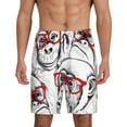 thumbnail image 1 of Zufioo Monkey Print Men's Short Pajamas, Home Wear Pocket Summer Pajamas-X-Large, 1 of 6