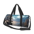 thumbnail image 1 of Zufioo Moonlit Sea Sailboat Print Round Sports Travel Duffel Bag, Airplane Weekender Bag, Waterproof Gym Backpack, Unisex, 1 of 6