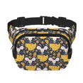 thumbnail image 1 of Zufioo Mouse Cheese Print Square Double Layer Waist Bag, Durable & Stylish Fanny Pack with Zippered Pockets and Adjustable Strap for Outdoor & Daily, 1 of 8