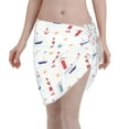 thumbnail image 1 of Zufioo Nautical Lighthouse Sailboat Print Women's Beach Short Wrap Skirt, Short Quick-drying Wrap Skirt, Swimsuit Cover-up Sun Protection Cape, Suitable for Beach, Pool-One Size, 1 of 7