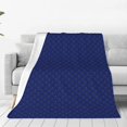 Zufioo Navy Blue Fleece Blanket Queen Size,Plush Bed Blanket,Ultra Soft