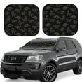 thumbnail image 1 of Zufioo Neon Dinosaur Print Folding Car Windshield Sun Visor, Anti-ultraviolet Sun Visor, Suitable for Trucks, Vans Car Accessories-Medium, 1 of 6