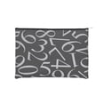 thumbnail image 1 of Zufioo Numbers Print DuPont Paper Portable Toiletry Bag, 8.9x6.5 inch Zippered Hand-held Paper Cosmetic Bag Storage Tool Kit, 1 of 7