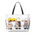 thumbnail image 1 of Zufioo Nurse doctor gnome Print Large Capacity Beach Travel Bag, Zippered Pocket Foldable Hand-held Shoulder Beach Bag, 1 of 7
