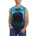 thumbnail image 1 of Zufioo Open-Mouthed Shark Men's Tank Top,Men's Sleeveless Muscle Shirts,Basic Sleeveless T Shirts Casual Active Hipster Tank Top,Moisture Wicking Odor Protection-Small, 1 of 7