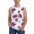 Zufioo Orchids Flowers Men's Tank Top,Men's Sleeveless Muscle Shirts