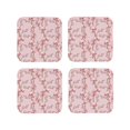 thumbnail image 1 of Zufioo Orchids Flowers Print Leather Coaster Set, Decorative PVC Coasters 4-pack - Scald and Stain-resistant, Suitable for Home, Cafes, Restaurants-Square, 1 of 6