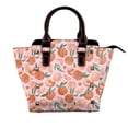 thumbnail image 1 of Zufioo Painting Peach Print Leather Rivet Shoulder Bag, Microfiber PU Leather Adjustable Shoulder Strap Handbag, Ideal Gift for Women-One Size, 1 of 6