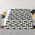 thumbnail image 1 of Zufioo Panda Bear Print Horizontal Flannel Blanket, Anti-wrinkle, Anti-shrinkage, Anti-allergic Plush Blanket, Household Items Suitable for Bedroom-50"x40", 1 of 6