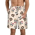 thumbnail image 1 of Zufioo Panda Ice Creams Donuts for Men's Casual Beach Shorts, Sports Fitness Quick-drying Drawstring Shorts with Pockets for Home Wear-Small, 1 of 6