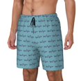 Zufioo Party Shark Cute Mens Swimsuit Trunks with Compression Liner