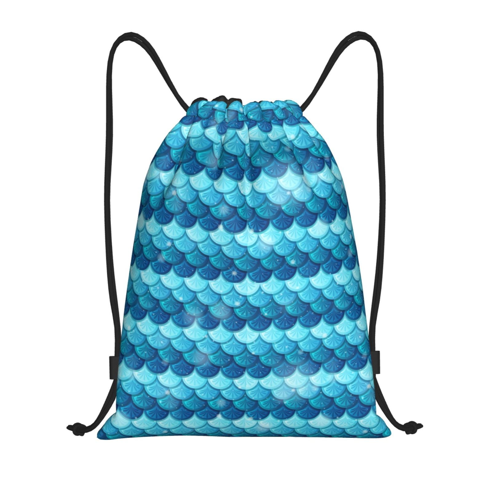 Zufioo Pearlescent Scales Sports Cinch Sack Gym String Bags Machine ...