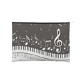 thumbnail image 1 of Zufioo Piano Keys With Musical Notes Print DuPont Paper Portable Toiletry Bag, 8.9x6.5 inch Zippered Hand-held Paper Cosmetic Bag Storage Tool Kit, 1 of 7