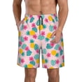 thumbnail image 1 of Zufioo Pineapple And Leaves for Men's Casual Beach Shorts, Sports Fitness Quick-drying Drawstring Shorts with Pockets for Home Wear-Medium, 1 of 6