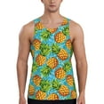 thumbnail image 1 of Zufioo Pineapple Print Men's Vest, Sleeveless Quick-drying Muscle T-shirt, Suitable for Sports Fitness, Home Leisure Wear-XX-Large, 1 of 7