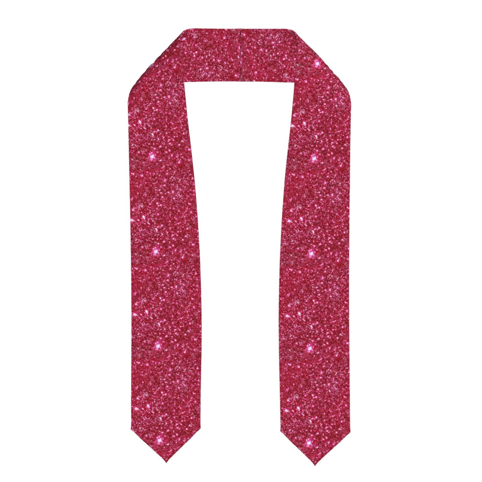 Zufioo Pink Glitter Print Graduation Shawl Ribbon, Graduation Ribbon ...