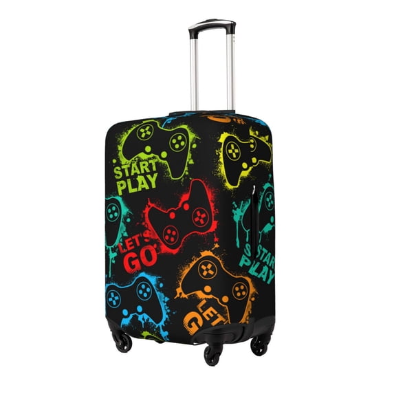 Zufioo Play Game Start Print Luggage Case Protective Cover, Zippered Anti-scratch Luggage Case Cover, Suitable for Travel, Business, Unisex-X-Large