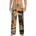 Zufioo Playful Otter Tropical Beach Mens Pajama Pants Sleep & Lounge