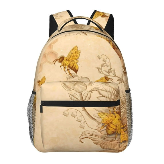Zufioo Print Casual Student Backpack, Adjustable Shoulder Straps Multi-Function Multi-Pocket Sports Bag Travel Backpack, Unisex-One Size