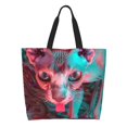 thumbnail image 1 of Zufioo Psychedelic Hairless Cat for Women's Single-shoulder Shopping Bag, Large-capacity Handbag Storage Bag, Commuter Bag Campus Bag Travel Bag-One Size, 1 of 8
