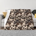 thumbnail image 1 of Zufioo Pug Print Horizontal Flannel Blanket, Anti-wrinkle, Anti-shrinkage, Anti-allergic Plush Blanket, Household Items Suitable for Bedroom-80"x60", 1 of 6