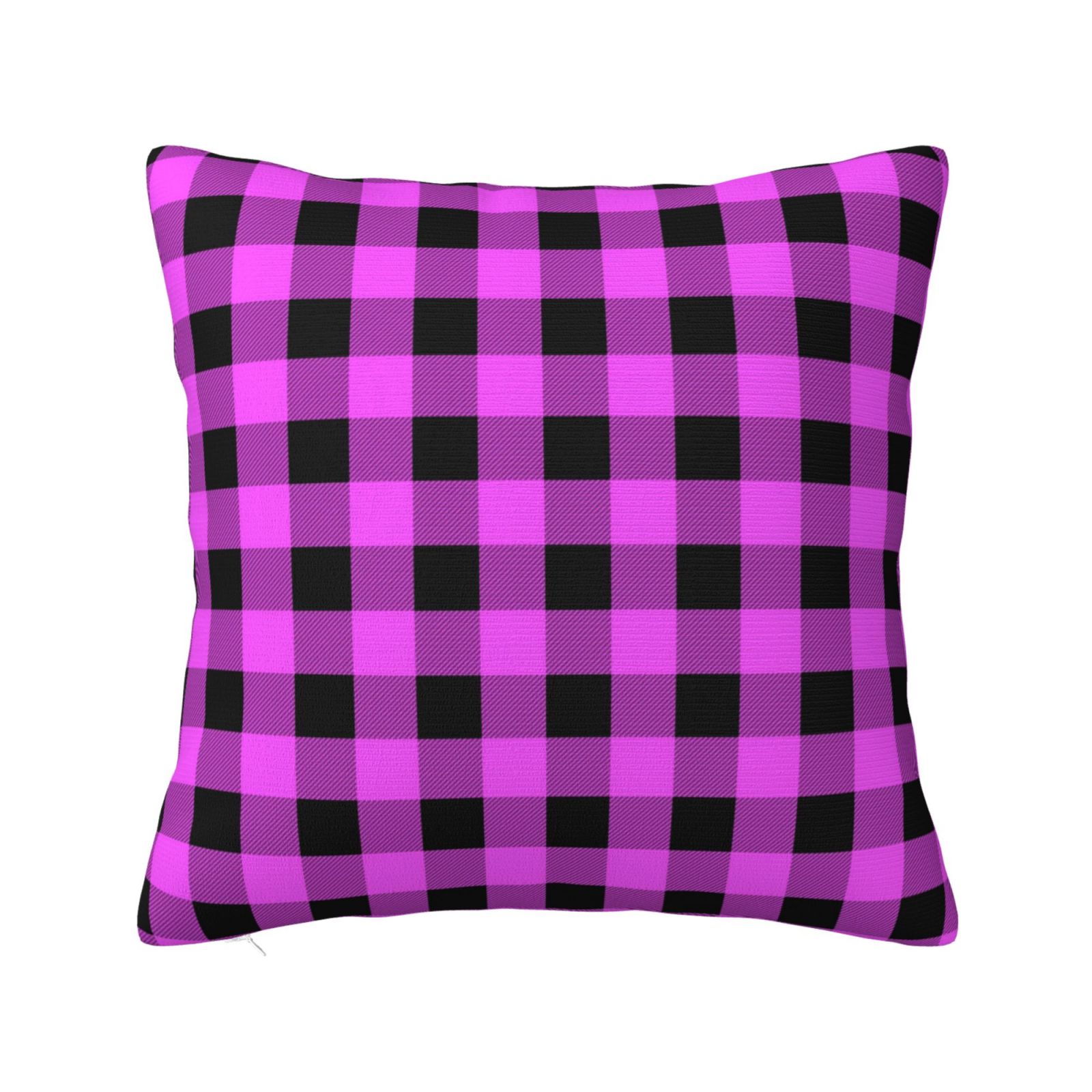 Zufioo Purple Black Buffalo Plaid Decorative Throw Pillow Covers Home