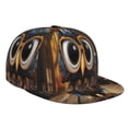thumbnail image 1 of Zufioo Quirky Owl With Glasses Print Flat Brim Baseball Cap, Sun Protection, Sweat Absorption, Adjustable Sports Cap, Suitable for Men and Women in All Seasons, 1 of 7