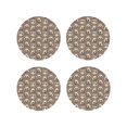 thumbnail image 1 of Zufioo Raccoon Print Leather Coaster Set, Decorative PVC Coasters 4-pack - Scald and Stain-resistant, Suitable for Home, Cafes, Restaurants-Round Shape, 1 of 6