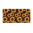 thumbnail image 1 of Zufioo Red Black Plaid Sunflower Print Car Aluminum Front License Plate, 12x6 Inch Decorative Personalized Car License Plate Car Accessories, 1 of 8