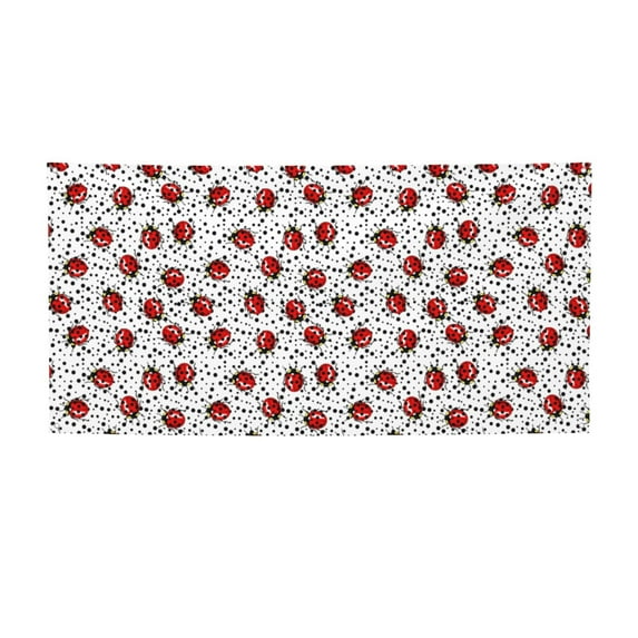 Zufioo Red Ladybugs On Black Dotted Print Holiday Banners, Party Banners, Hanging Flags, Bar Shopping Mall Garden Wall Decorations, Holiday Decoration Supplies-Medium