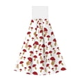 thumbnail image 1 of Zufioo Red Mushroom Print Coral Fleece Velcro Hand Towel, Hangable Absorbent Hand Towel, Suitable for Kitchen, Bathroom Household Items, 1 of 7