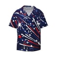 thumbnail image 1 of Zufioo Red White Blue Fireworks 1 Print Mens Button Down Short Sleeve Shirt,Classic Plaid Shirt,Mens Accessories Fashion Shirt-XX-Large, 1 of 6