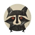 thumbnail image 1 of Zufioo Retro Raccoon Graphic Print Print Bone China Decorative Plate, Ceramic Dinner Plate with Stand Ceramic Decoration Homewares-6in, 1 of 6