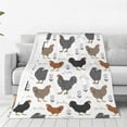 Zufioo Retro Rooster Fleece Blanket Queen Size,Plush Bed Blanket,Ultra