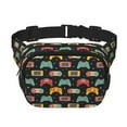 thumbnail image 1 of Zufioo Retro Video Game Print Square Double Layer Waist Bag, Durable & Stylish Fanny Pack with Zippered Pockets and Adjustable Strap for Outdoor & Daily, 1 of 9