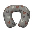 thumbnail image 1 of Zufioo Rooster for Memory Foam U-shaped Pillow, Buckle and Invisible Zipper Neck Head Support Airplane Pillow for Travel Car Home-One Size, 1 of 8
