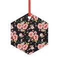 thumbnail image 1 of Zufioo Rose Flowers Print Large Acrylic Christmas Ornaments, Suitable for Christmas Tree Christmas Holiday Party Pendant Decorations-Hexagon, 1 of 7