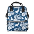 thumbnail image 1 of Zufioo Rose Flowers Print Large capacity mommy bag, diaper bag, waterproof parent-child backpack, multi-pocket design backpack suitable for travel and shopping, 1 of 6